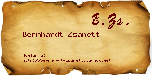 Bernhardt Zsanett névjegykártya