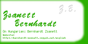 zsanett bernhardt business card